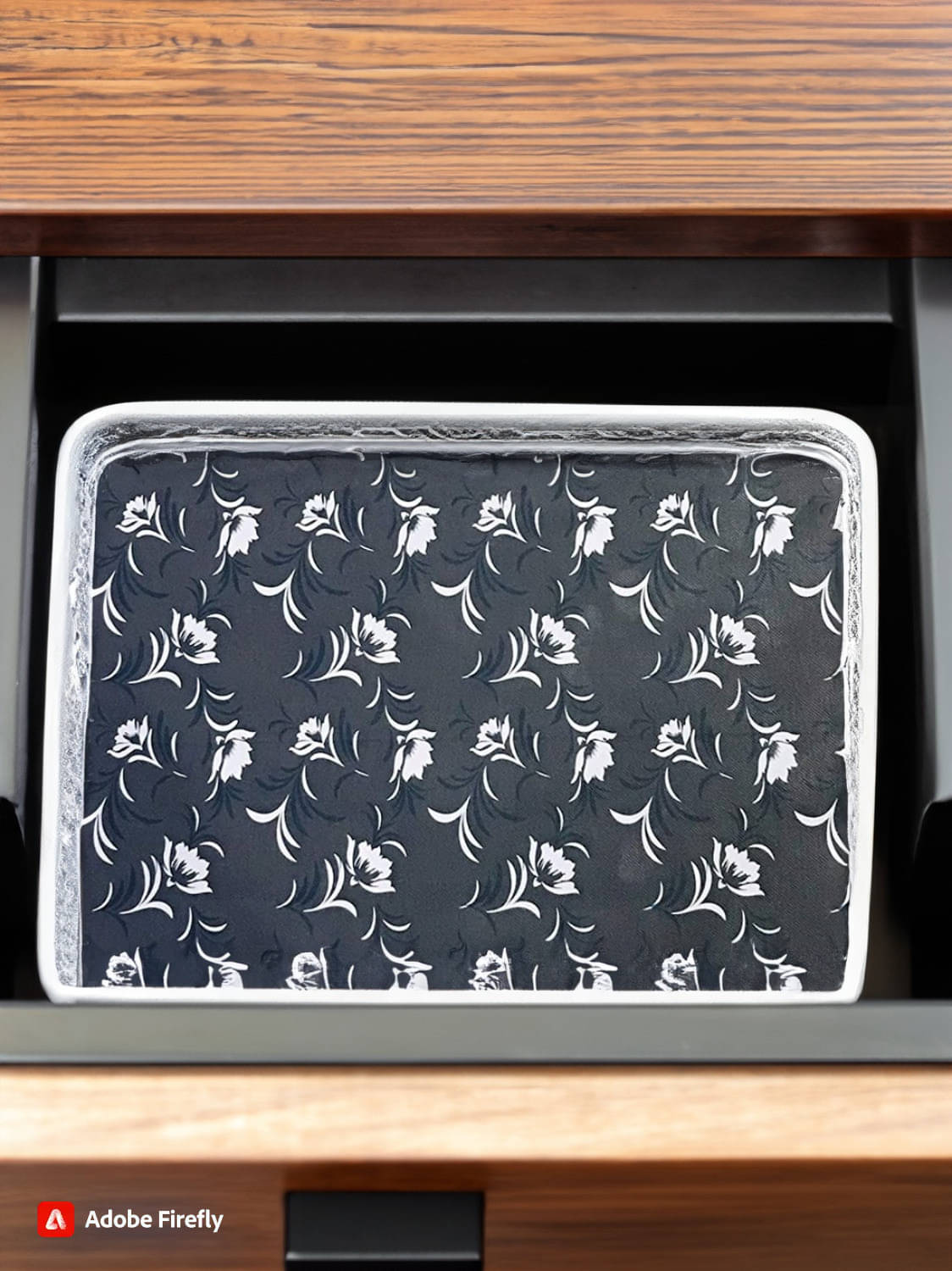     			mopak decor Polyester Solid Fridge Mat & Cover ( 500 45 ) Pack of 1 - Black