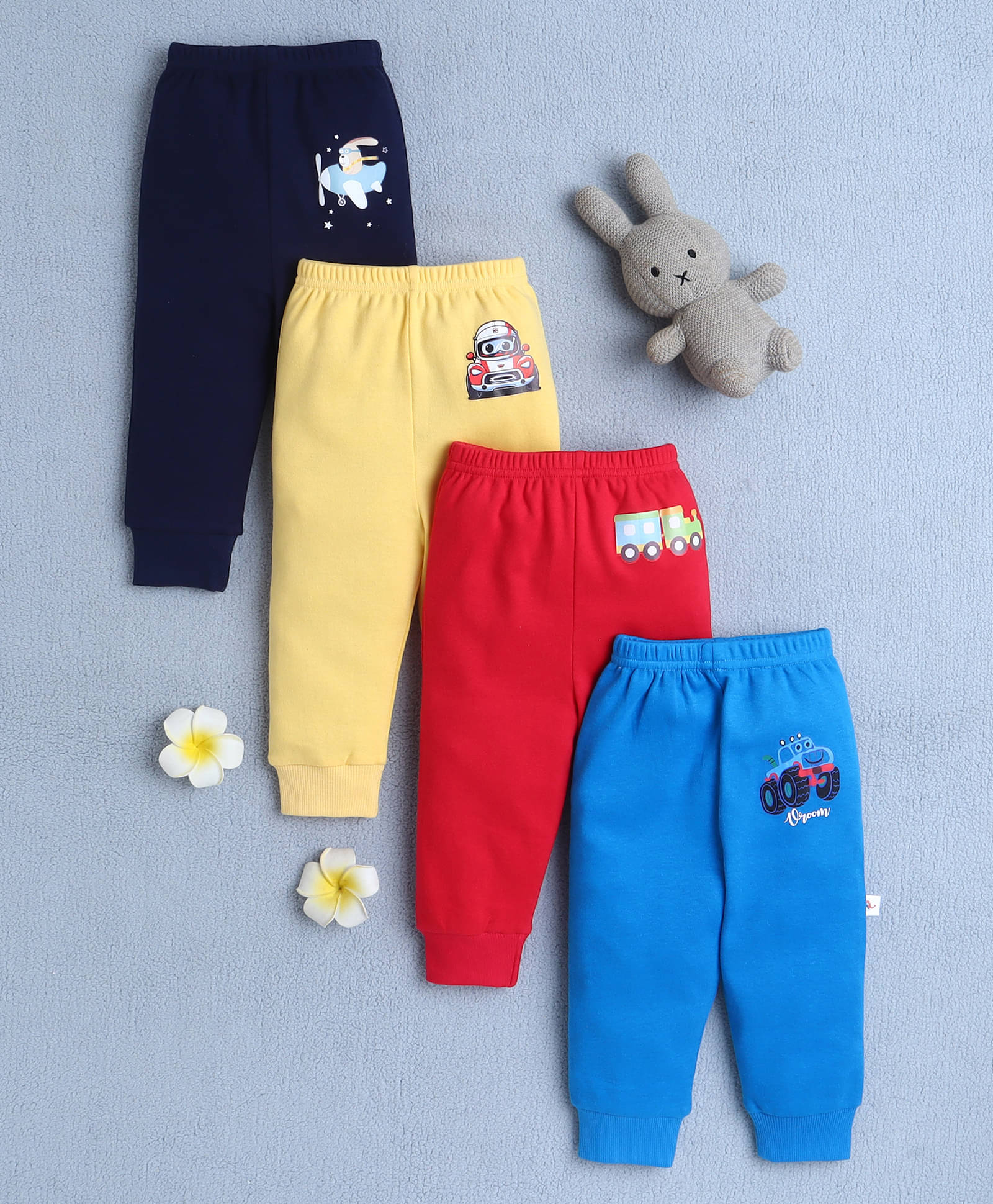     			BUMZEE Pack of 4 Boys Cotton Blend Trackpant ( Yellow )