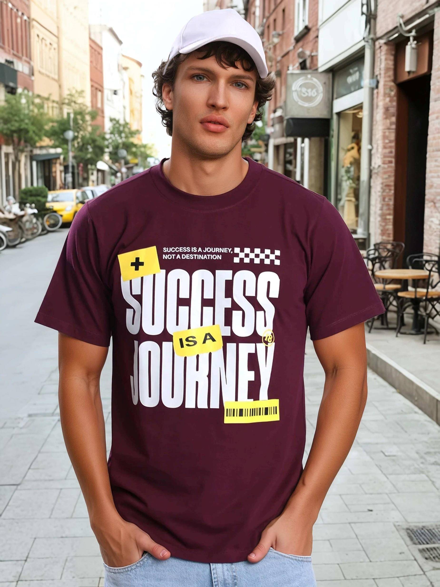 Bene Kleed Men 100% Cotton Regular Fit Printed T-Shirt ( Burgundy ) Bene Kleed Men 100% Cotton Regular Fit Printed T-Shirt ( Burgundy )