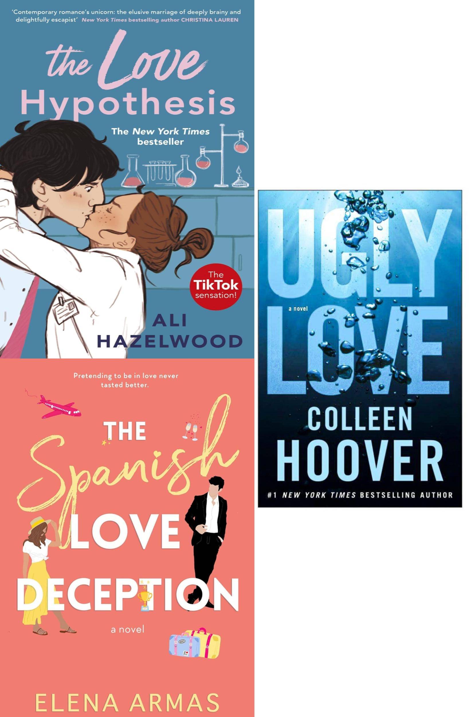Best Love Combo 3 Books : The Love Hypothesis + The Spanish Love Deception + Ugly Love (Paperback, Hazelwood Ali, Hoover Colleen, Armas Elena) Best Love Combo 3 Books : The Love Hypothesis + The Spanish Love Deception + Ugly Love (Paperback, Hazelwood Ali, Hoover Colleen, Armas Elena)