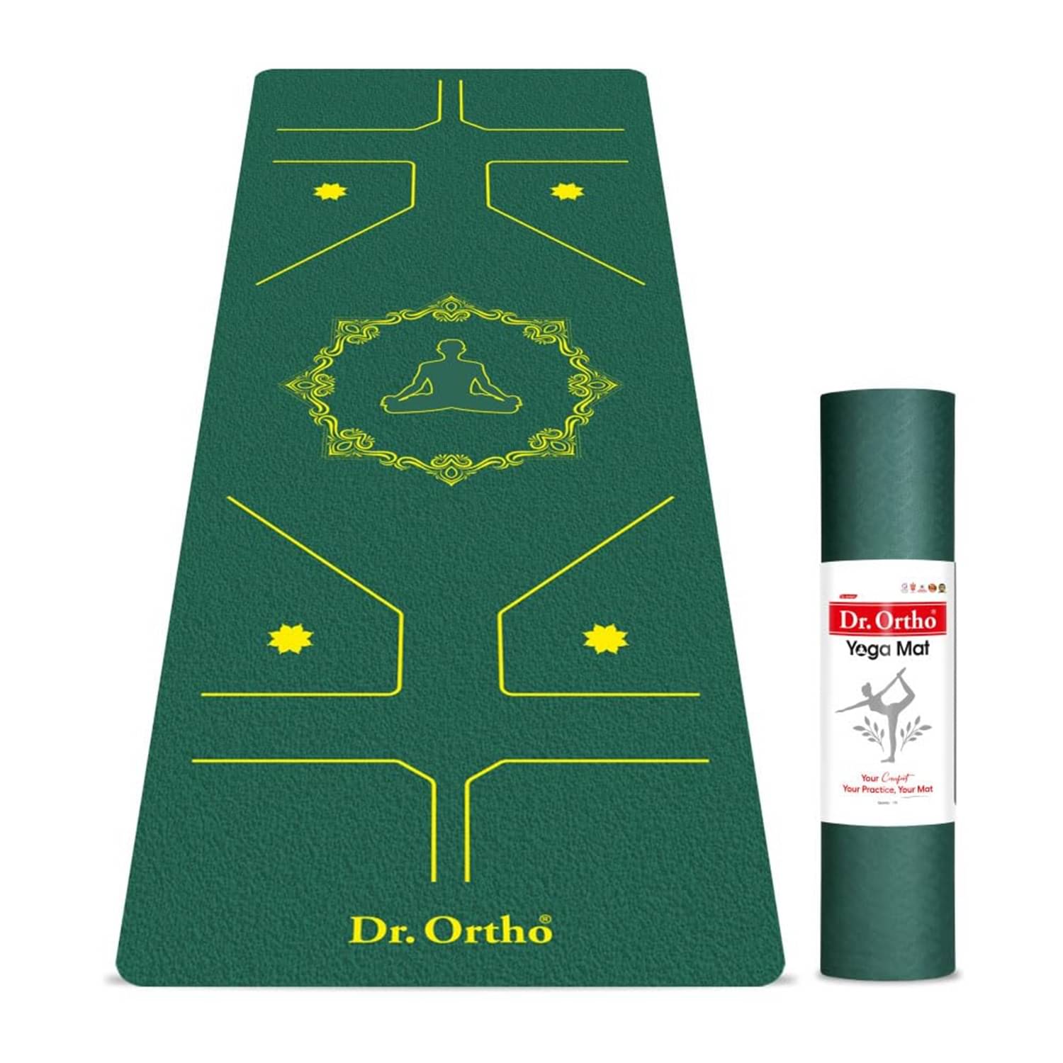 Dr.Ortho Yoga Mat For Men & Women, Exercise Mat For Home & Gym Workout, 6MM Thic Green TPE Yoga Mat ( Pack of 1 )     			Dr.Ortho Yoga Mat For Men & Women, Exercise Mat For Home & Gym Workout, 6MM Thic Green TPE Yoga Mat ( Pack of 1 )