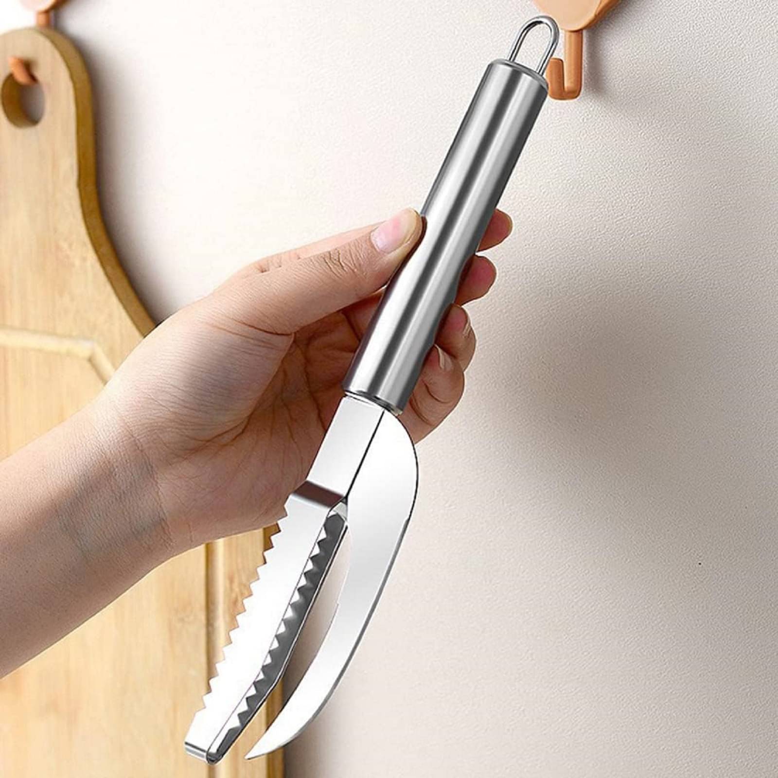     			forral Fish Scale Knife 3in 1 Fish Peeler Open Belly and Dig Out Fish Cleaner Tool Kitchen Accessory