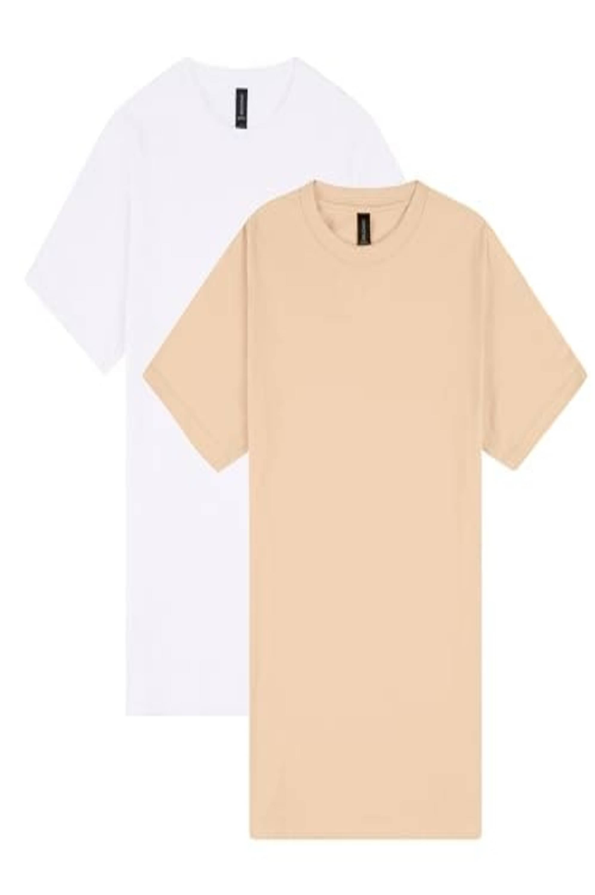 Gildan Men 100% Cotton Regular Fit Solid T-Shirt ( Beige ) Gildan Men 100% Cotton Regular Fit Solid T-Shirt ( Beige )