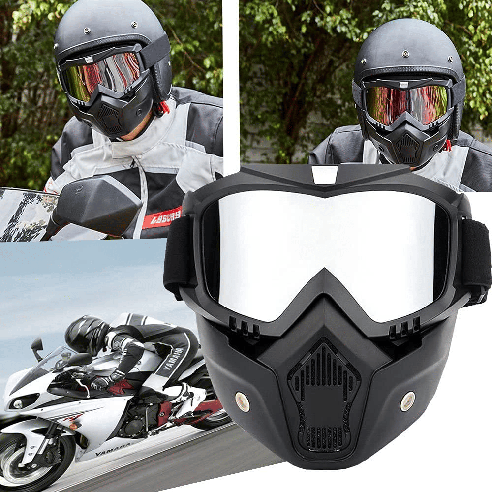 Goggle Face Mask Fog-Proof, UV Protection Eyewear with Detachable Mouth Filter Helmet Breath Guard. Goggle Face Mask Fog-Proof, UV Protection Eyewear with Detachable Mouth Filter Helmet Breath Guard.