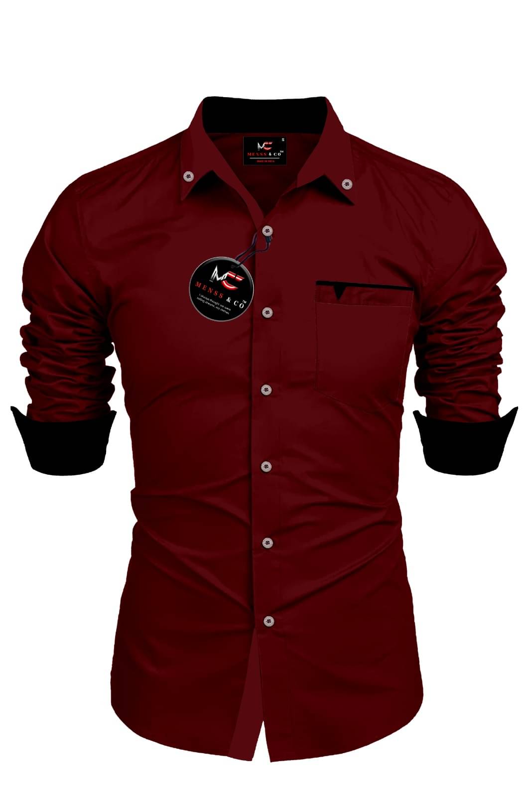 JENY FASHION Cotton Blend Regular Fit Solids Full Sleeves Men's Casual Shirt - Maroon ( Pack of 1 ) JENY FASHION Cotton Blend Regular Fit Solids Full Sleeves Men's Casual Shirt - Maroon ( Pack of 1 )
