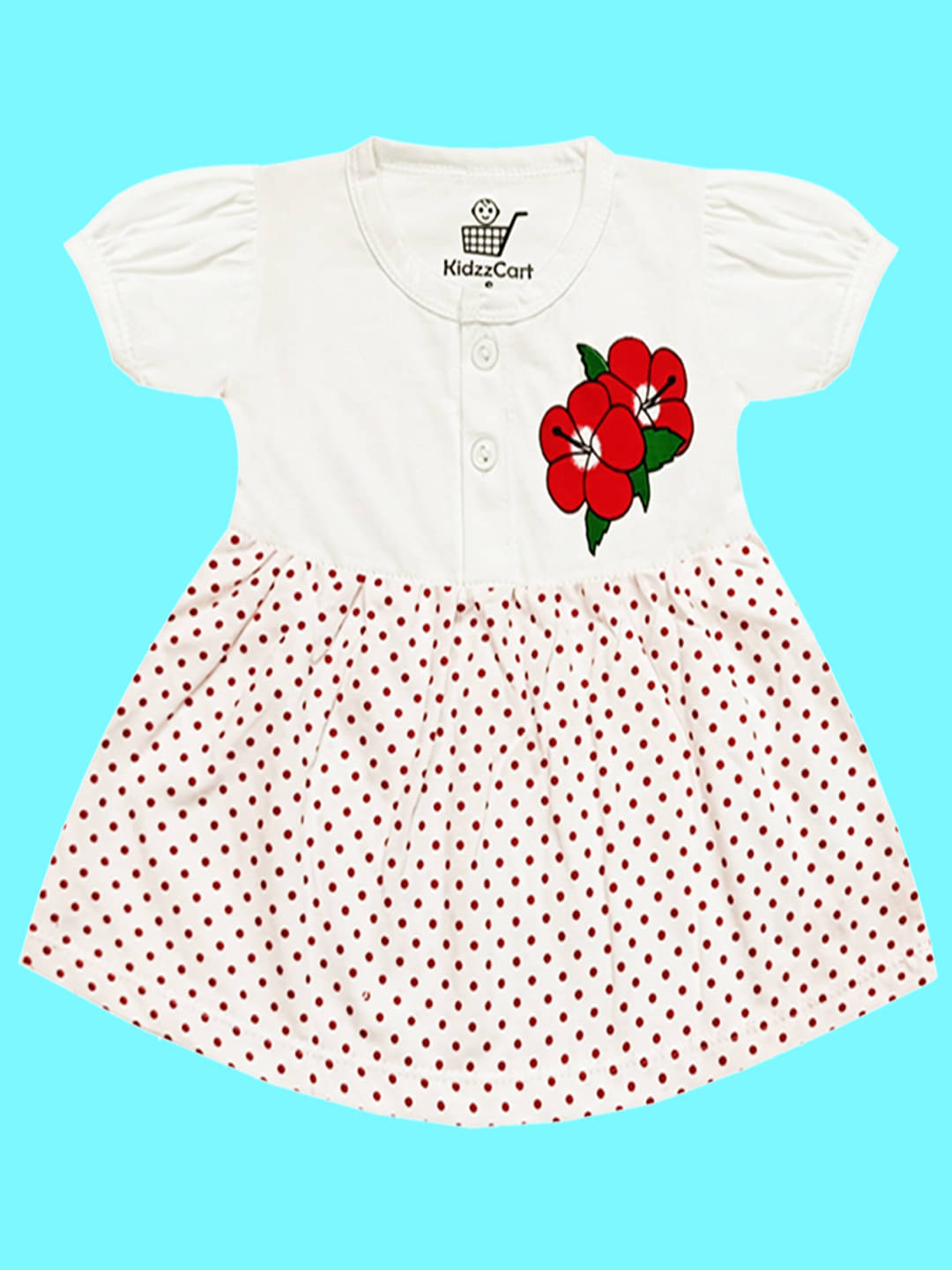     			KidzzCart Pack of 1 Baby Girls Cotton Dress ( White )