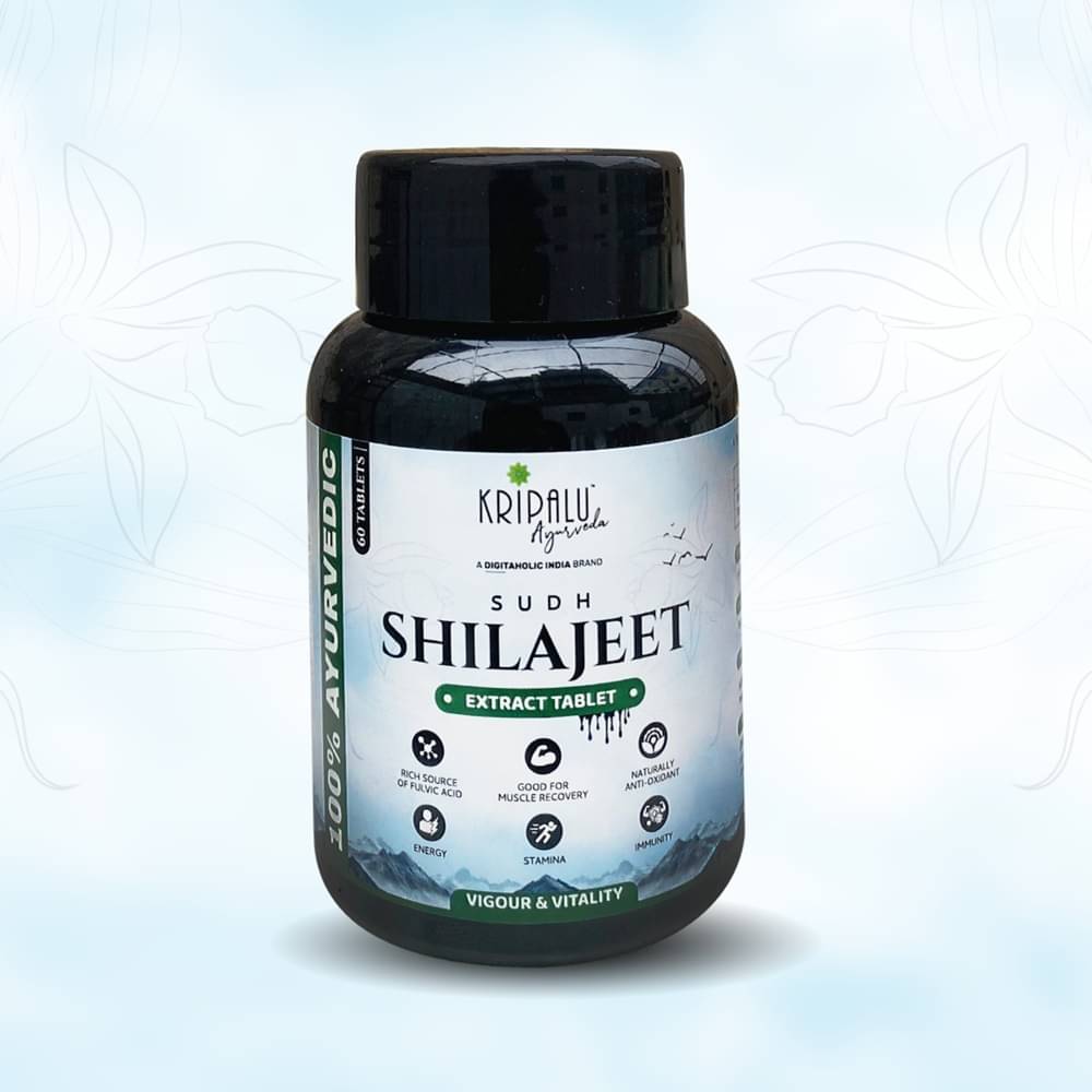     			Kripalu Ayurveda's Sudh Shilajit/Shilajeet Extract Tablets – Pure & Natural | 60 Tablets | 100% Ayurvedic | Immunity Booster For Men