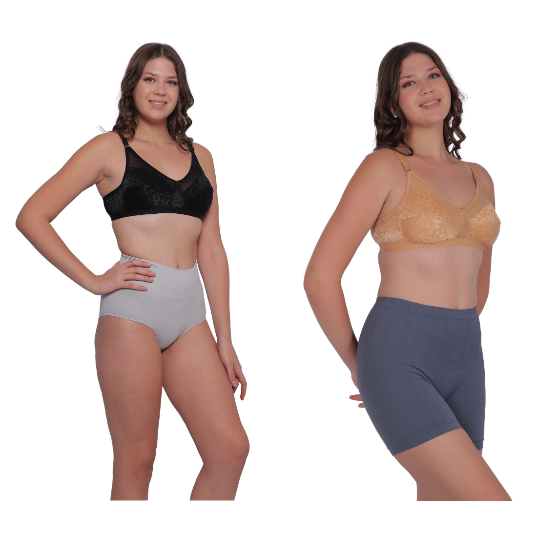     			Pia Trends Pack of 2 Cotton Blend Women's Shaper Brief ( Light Grey,Grey )