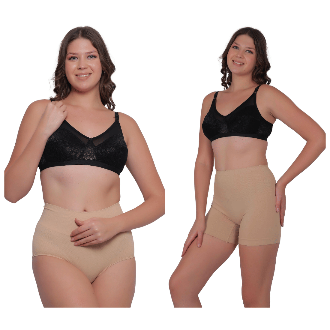 Pia Trends Pack of 2 Cotton Blend Women's Shaper Brief ( Beige ) Pia Trends Pack of 2 Cotton Blend Women's Shaper Brief ( Beige )
