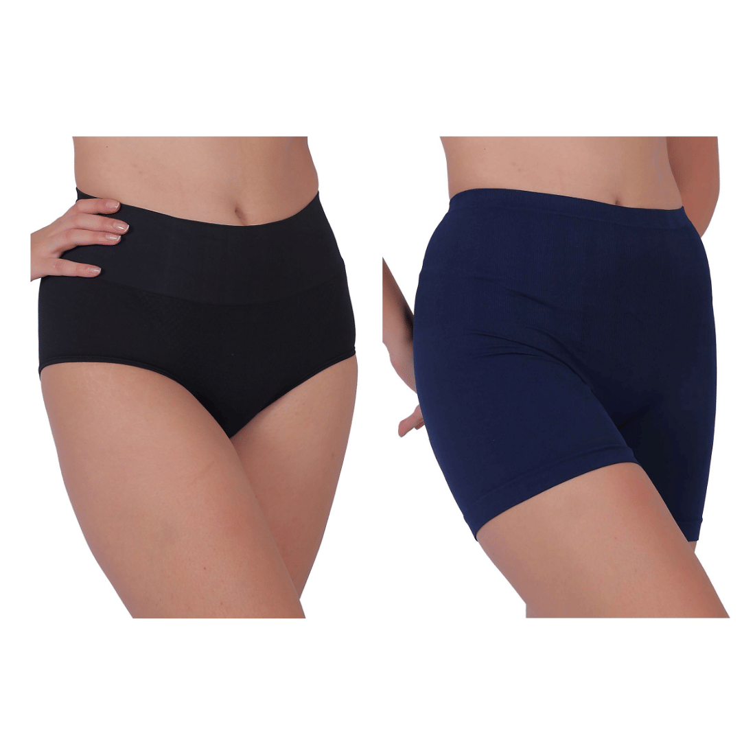     			Pia Trends Pack of 2 Cotton Blend Women's Shaper Brief ( Black,Navy Blue )