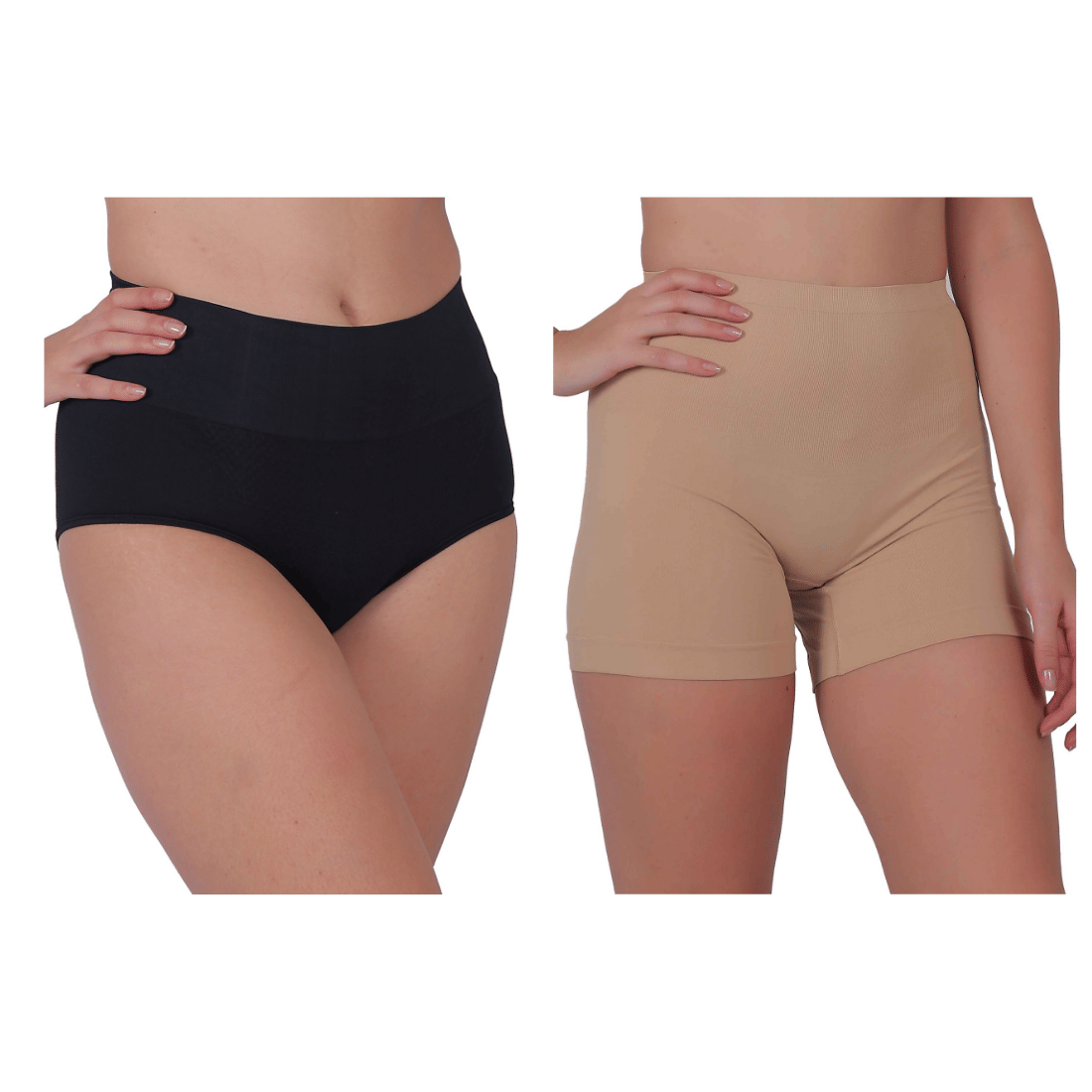 Pia Trends Pack of 2 Cotton Blend Women's Shaper Brief ( Black,Beige ) Pia Trends Pack of 2 Cotton Blend Women's Shaper Brief ( Black,Beige )