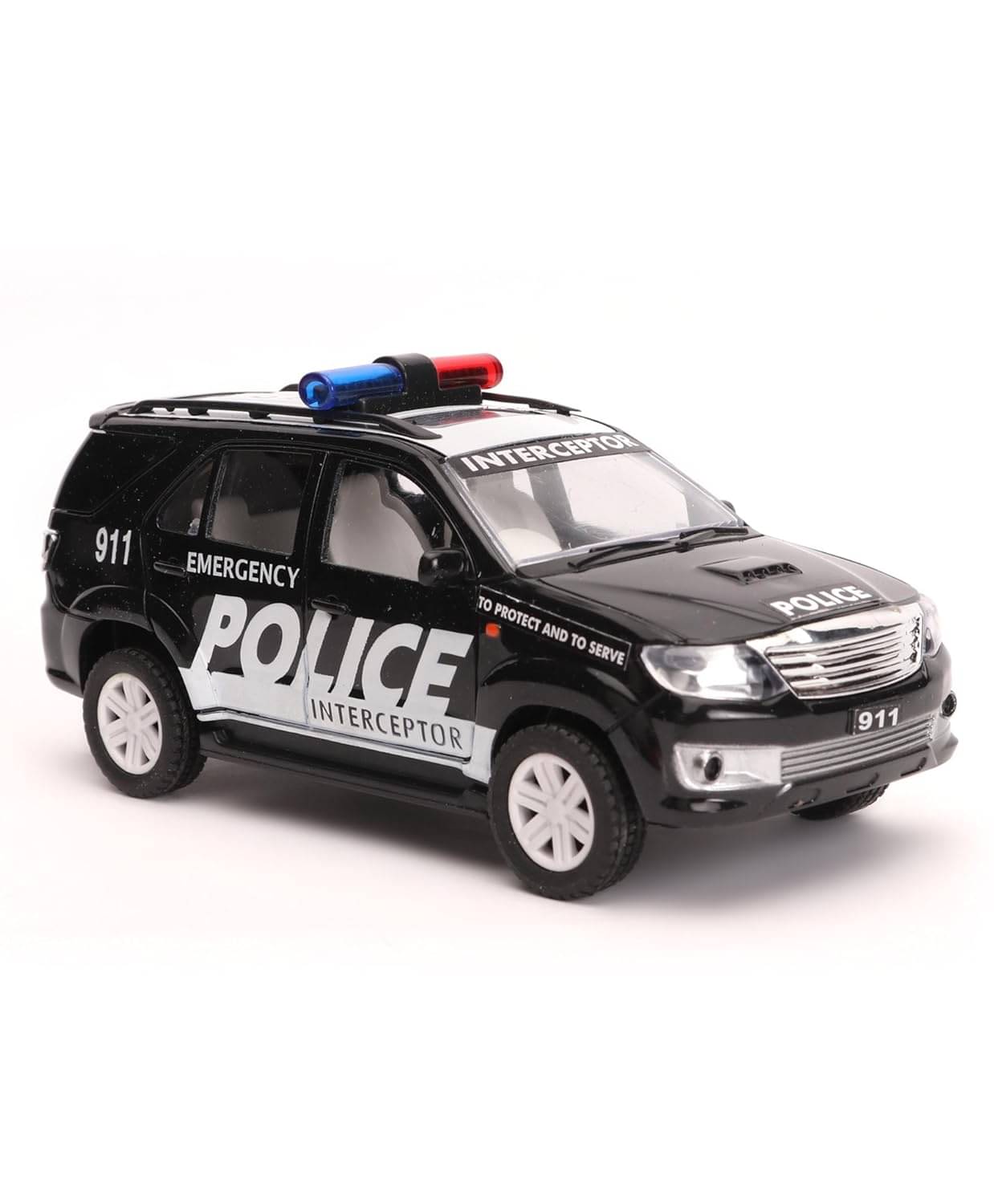     			Police Interceptor Fortune Pull Back Car,Pack Of 1, Black
