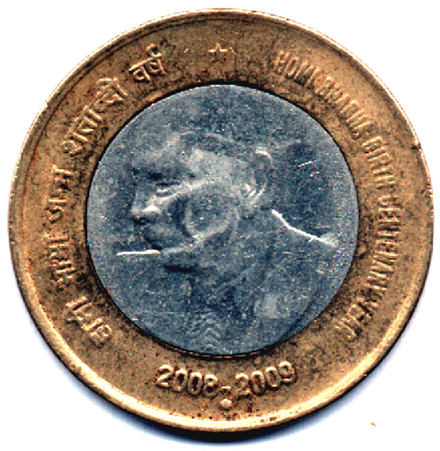 RAJACOINS- 10 / TEN RS / RUPEE VERY RARE USED BRASS HOMI BHABHA BIRTH CENTENARY YEAR (1 PCS) COMMEMORATIVE COLLECTIBLE- USED GOOD CONDITION RAJACOINS- 10 / TEN RS / RUPEE VERY RARE USED BRASS HOMI BHABHA BIRTH CENTENARY YEAR (1 PCS) COMMEMORATIVE COLLECTIBLE- USED GOOD CONDITION