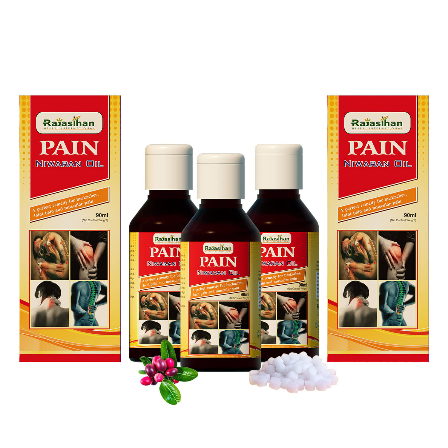     			RAJASTHAN AUSHDHALAYA Pain Relief Oil 300 ml Pack of 3