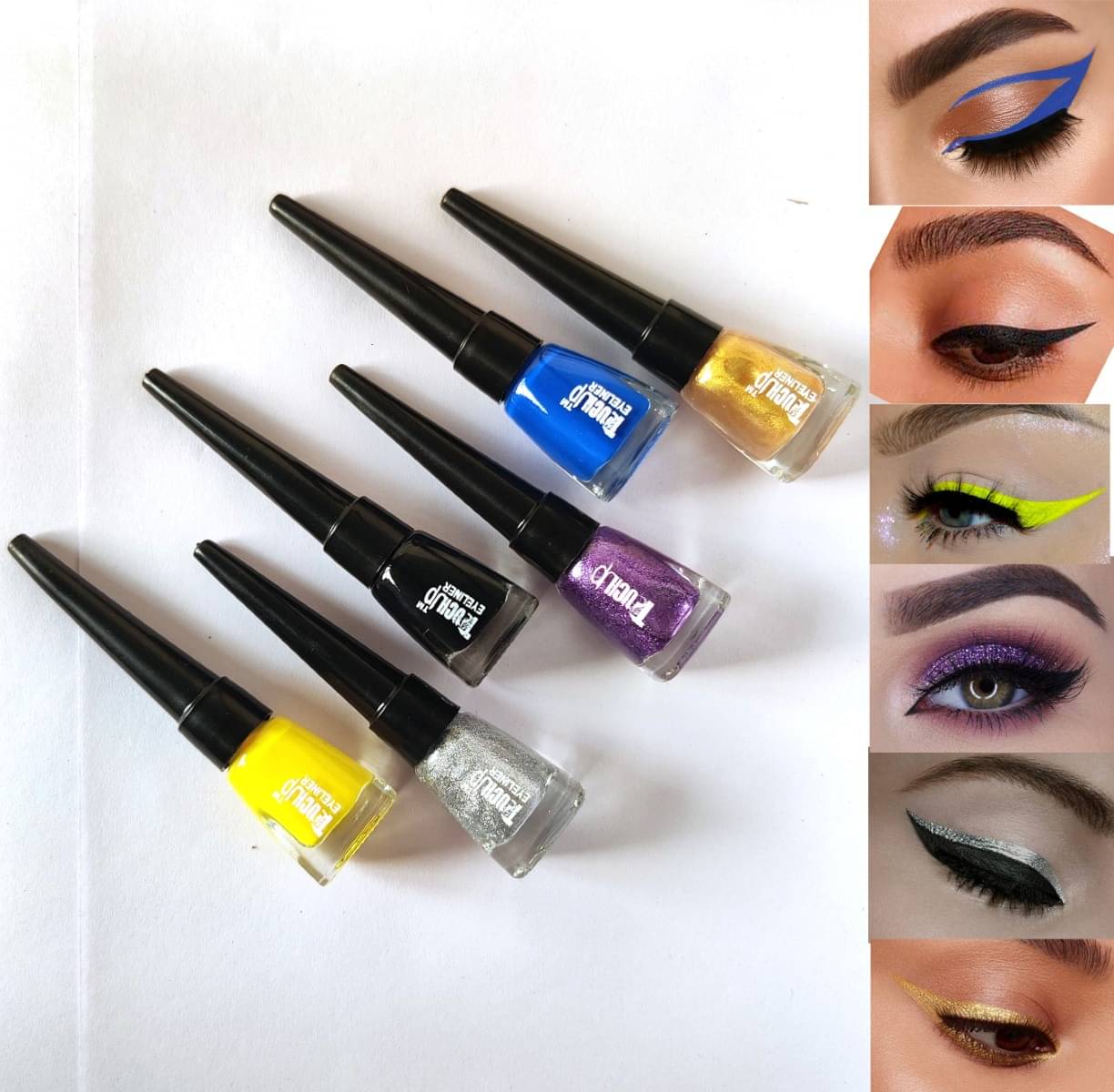     			RAYNE Multi Matte Eye Liner Liquid ( Pack of 6 )