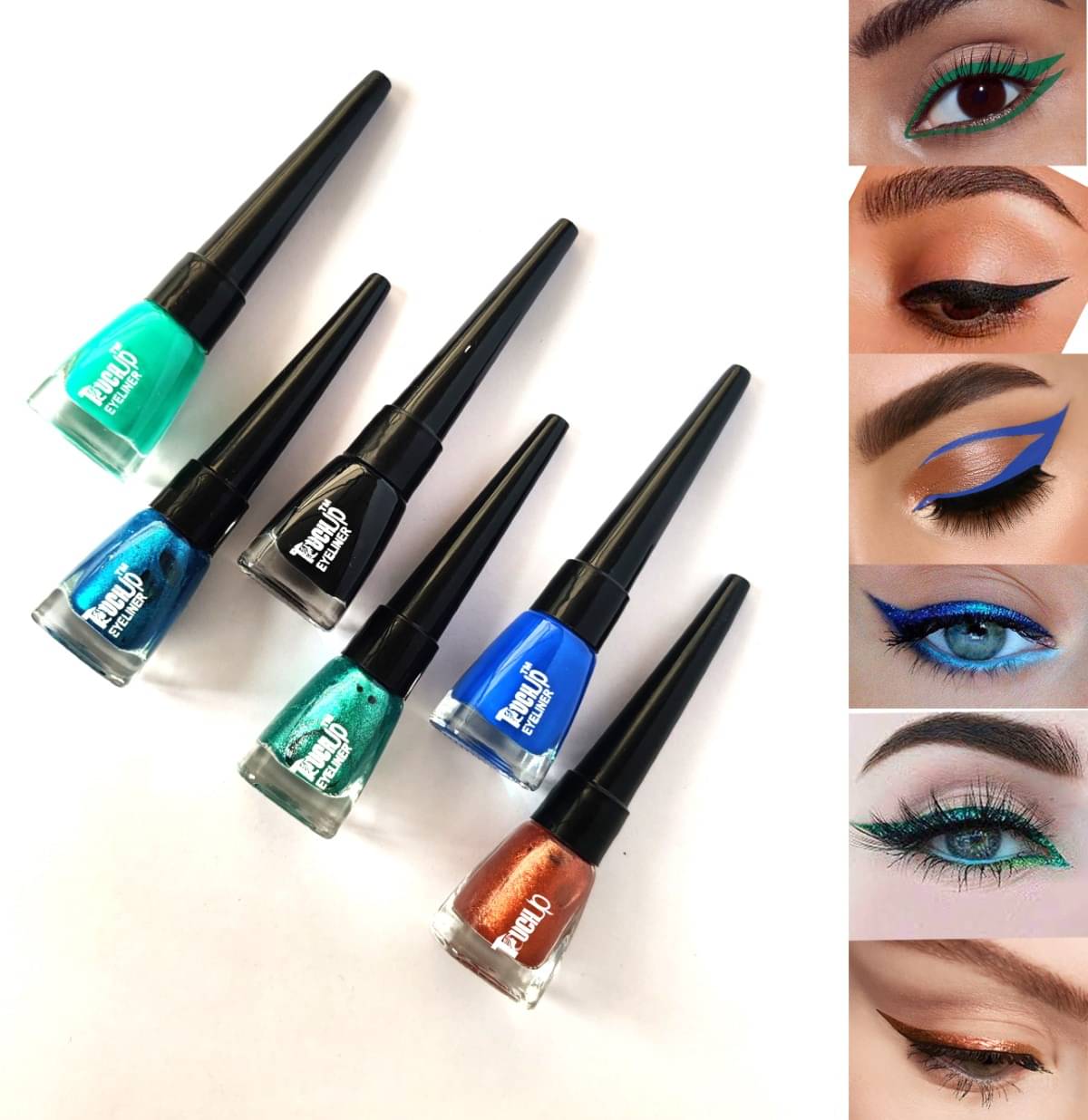     			RAYNE Multi Matte Eye Liner Liquid ( Pack of 6 )