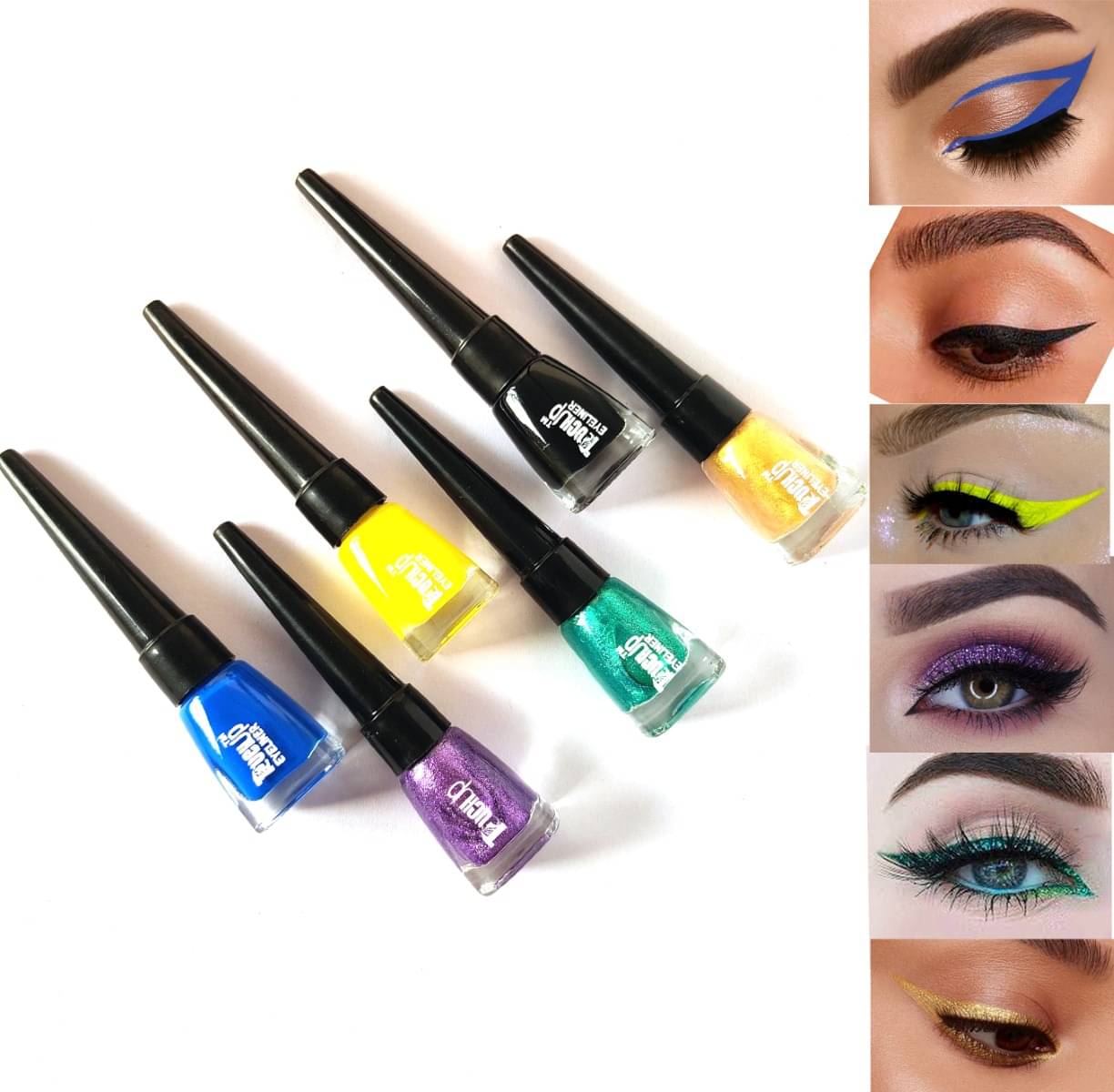     			RAYNE Multi Metalic Eye Liner Liquid ( Pack of 6 )