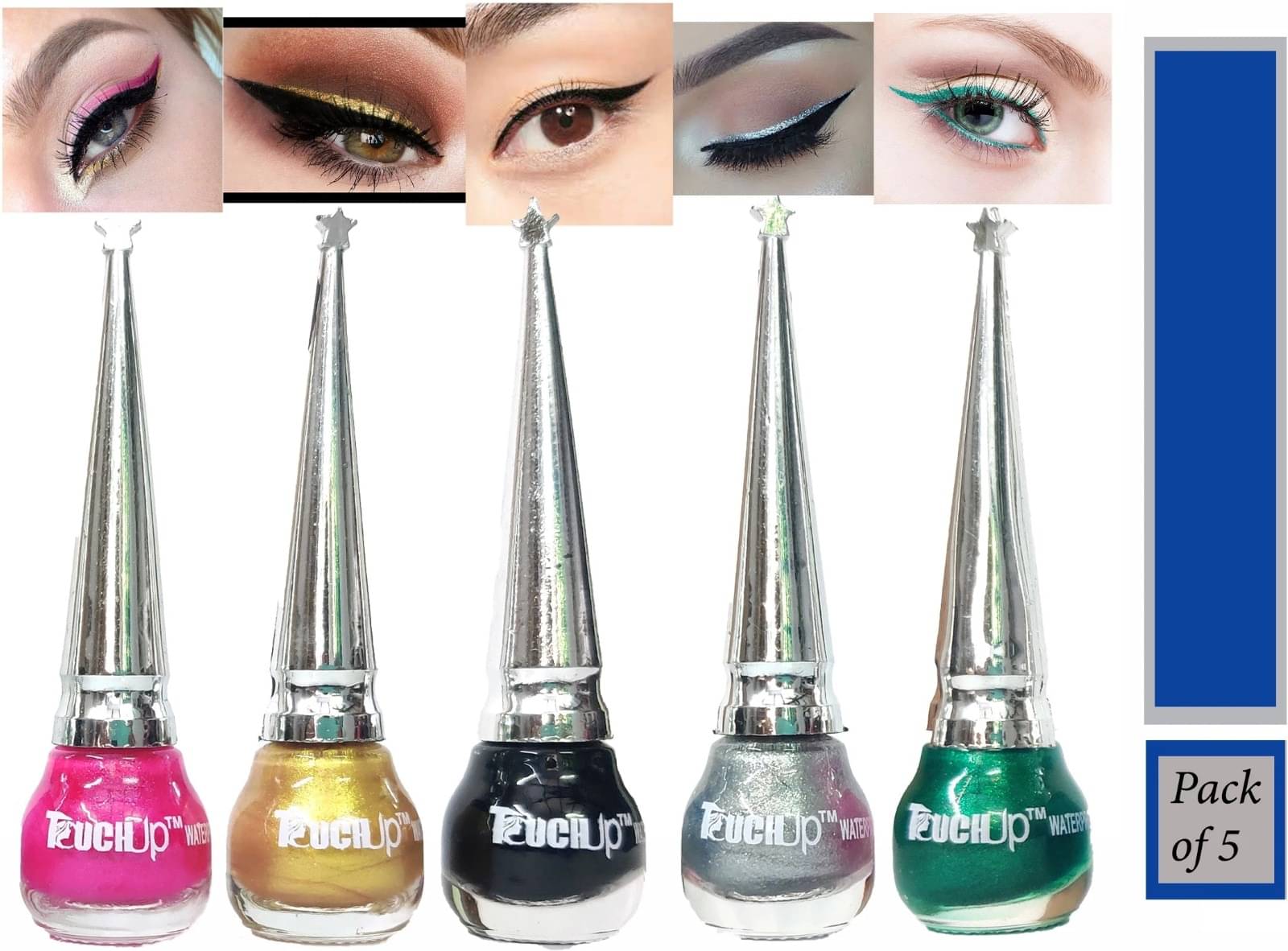     			RAYNE Multi Shimmer Eye Liner Liquid ( Pack of 5 )