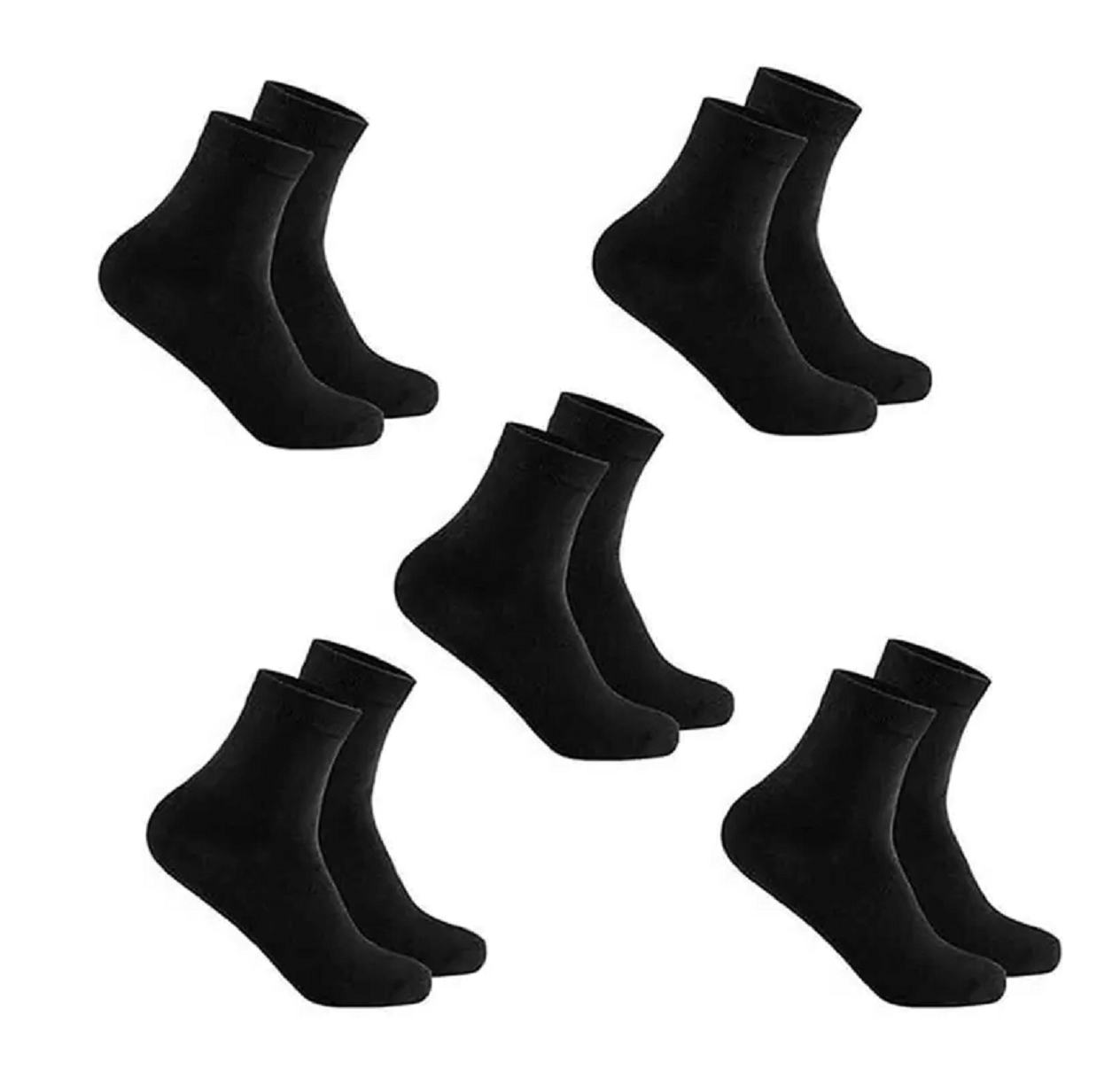 RENDERCRAFTT Pack of 5 Men's Cotton Ankle Length Socks ( Black ) RENDERCRAFTT Pack of 5 Men's Cotton Ankle Length Socks ( Black )