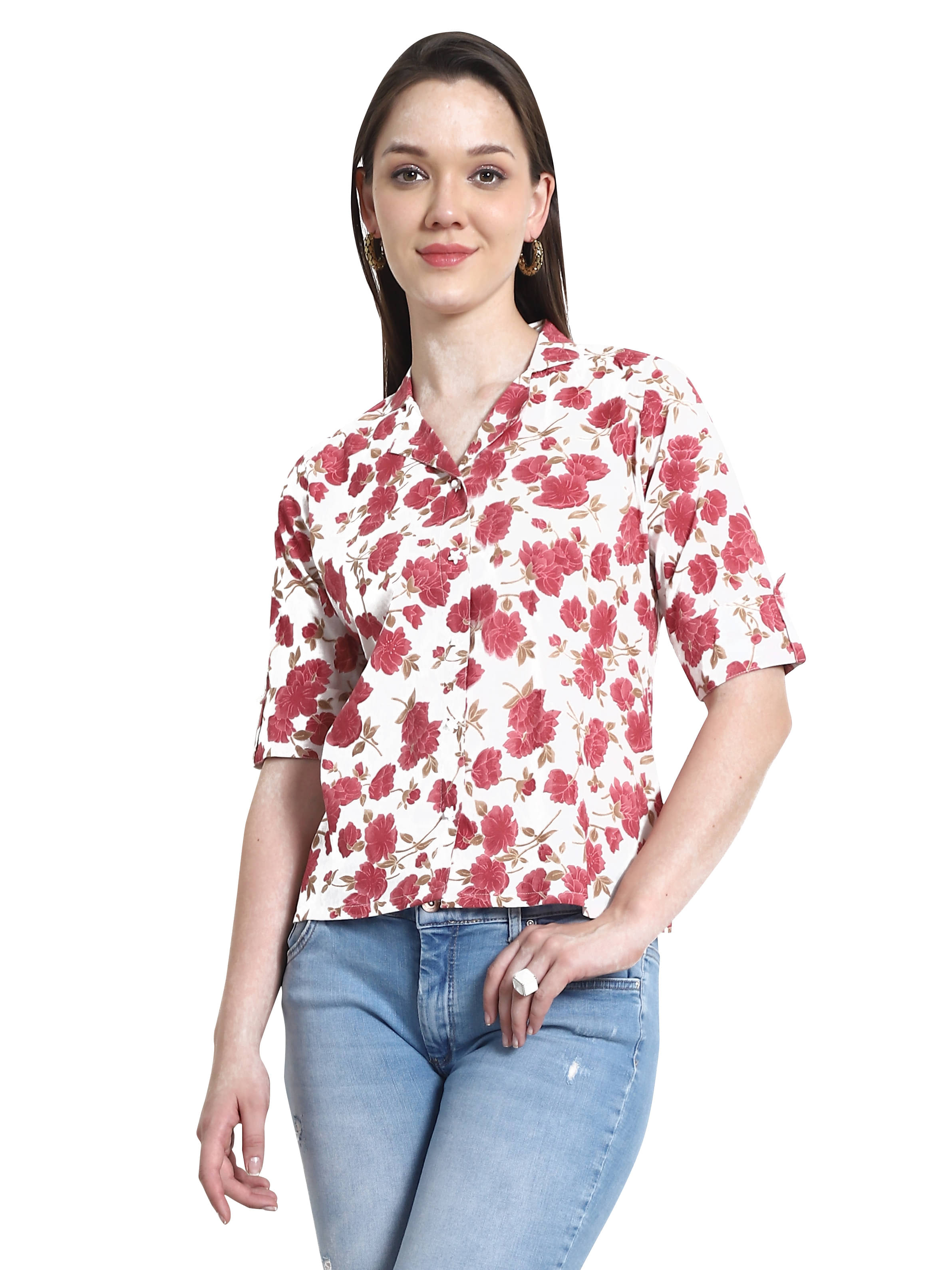     			Rajnandini Women's Cotton Regular Top ( White )