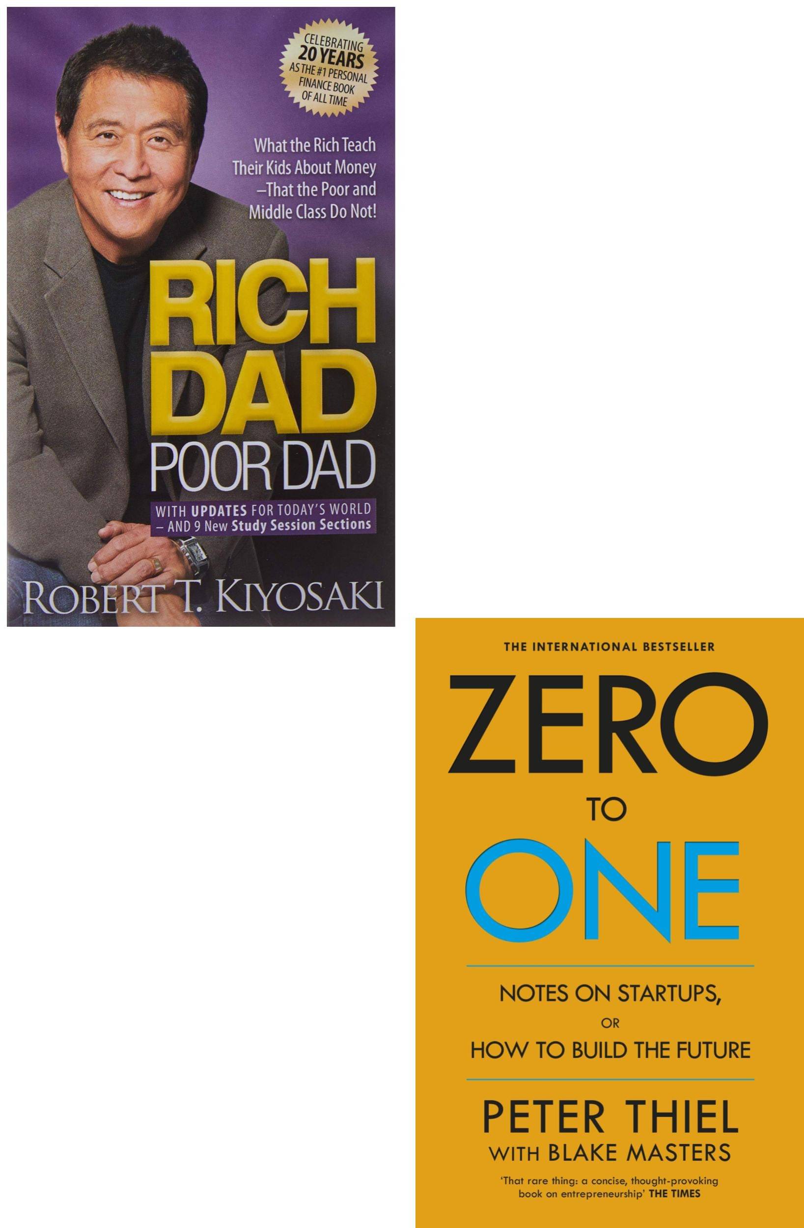Rich Dad Poor Dad + Zero To One (English, Mixed Media Product, Robert T. Kiyosaki + Peter Thiel) (A/S Book Seller) Rich Dad Poor Dad + Zero To One (English, Mixed Media Product, Robert T. Kiyosaki + Peter Thiel) (A/S Book Seller)