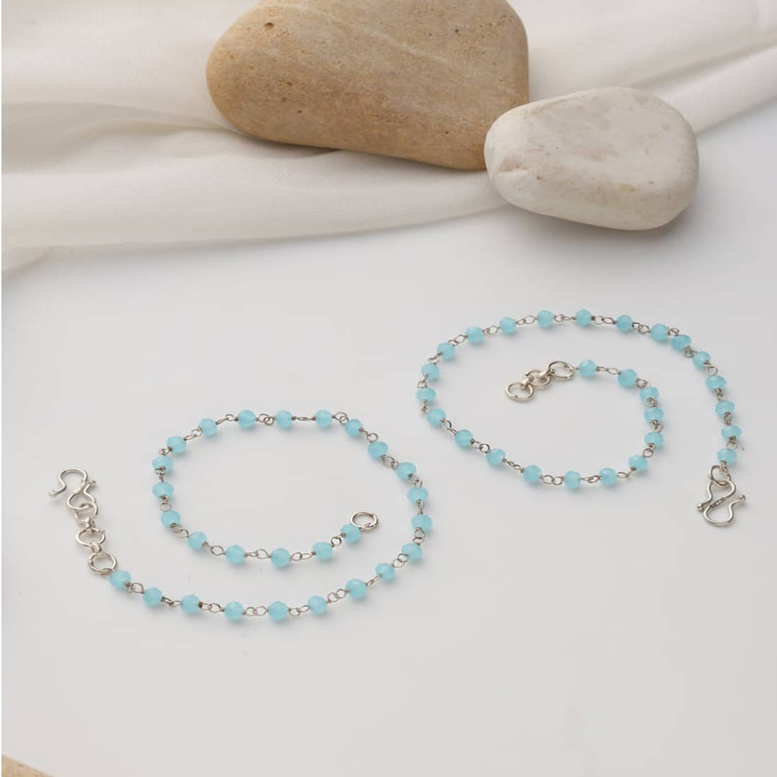     			Ridhi Sidhi Collection Silver Anklets ( Pack of 1 )