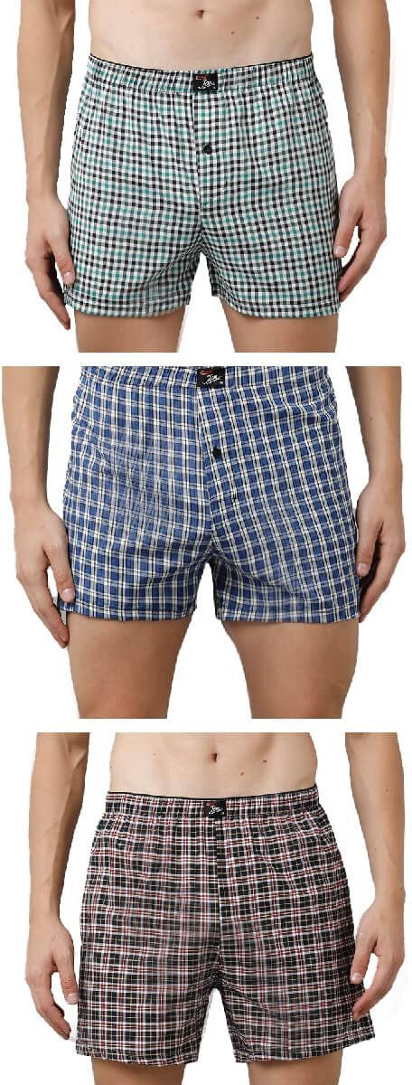     			Rupa Jon Pack of 3 Cotton Boxers For Men's ( Assorted 1 )