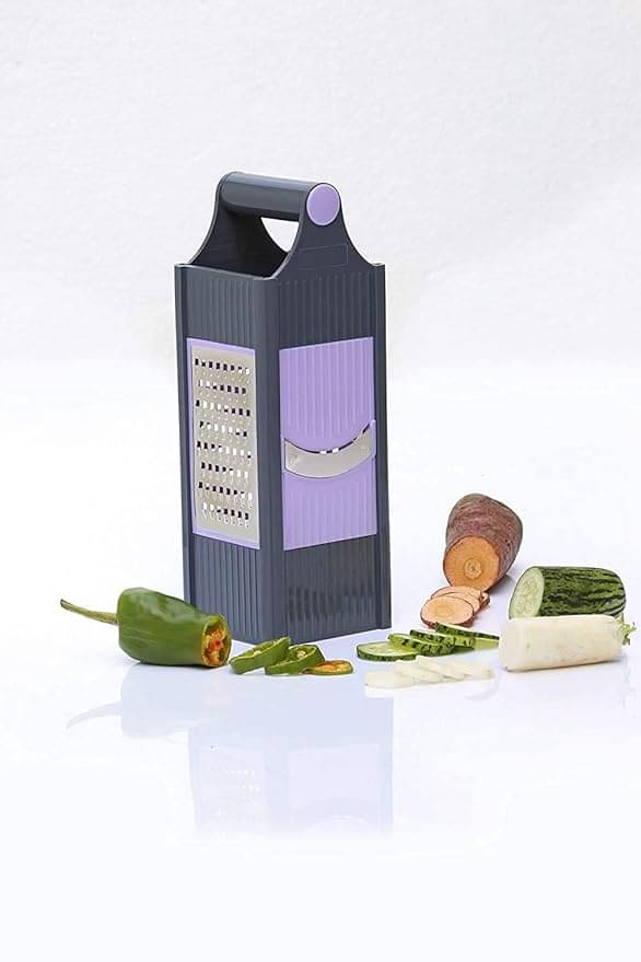 Swaraa Kitchenware 4-in-1 Slicer and Grater (Green, Pack of 1) | Multifunctional Kitchen Tool | 4 Sharp Stainless Steel Blades | Slicer and Grater for Cheese, Vegetables Swaraa Kitchenware 4-in-1 Slicer and Grater (Green, Pack of 1) | Multifunctional Kitchen Tool | 4 Sharp Stainless Steel Blades | Slicer and Grater for Cheese, Vegetables