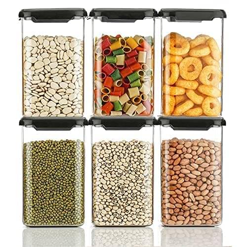Swaraa Kitchenware Plastic Black Multi-Purpose Container ( set of 6 ) Swaraa Kitchenware Plastic Black Multi-Purpose Container ( set of 6 )