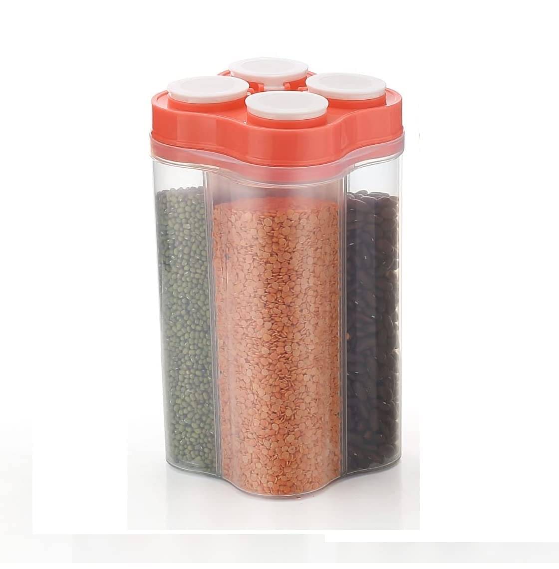     			Swaraa Kitchenware Plastic Red Dal Container ( set of 1 )