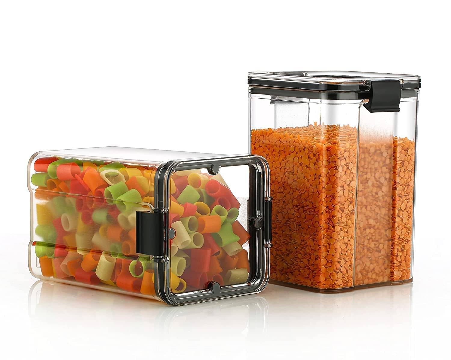     			Swaraa Kitchenware Plastic White Dal Container ( set of 2 )