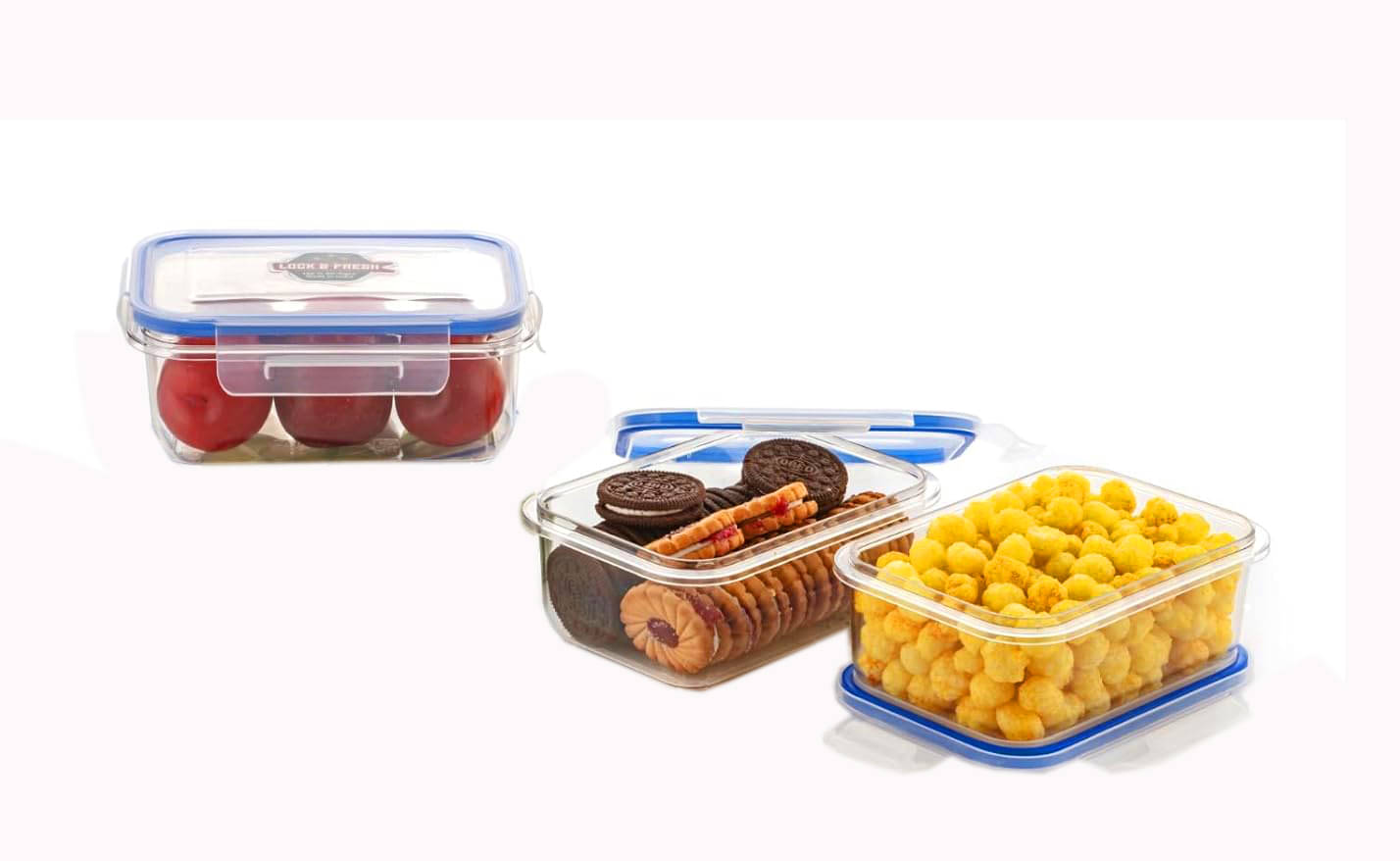 Swaraa Kitchenware Plastic White Multi-Purpose Container ( set of 3 ) Swaraa Kitchenware Plastic White Multi-Purpose Container ( set of 3 )