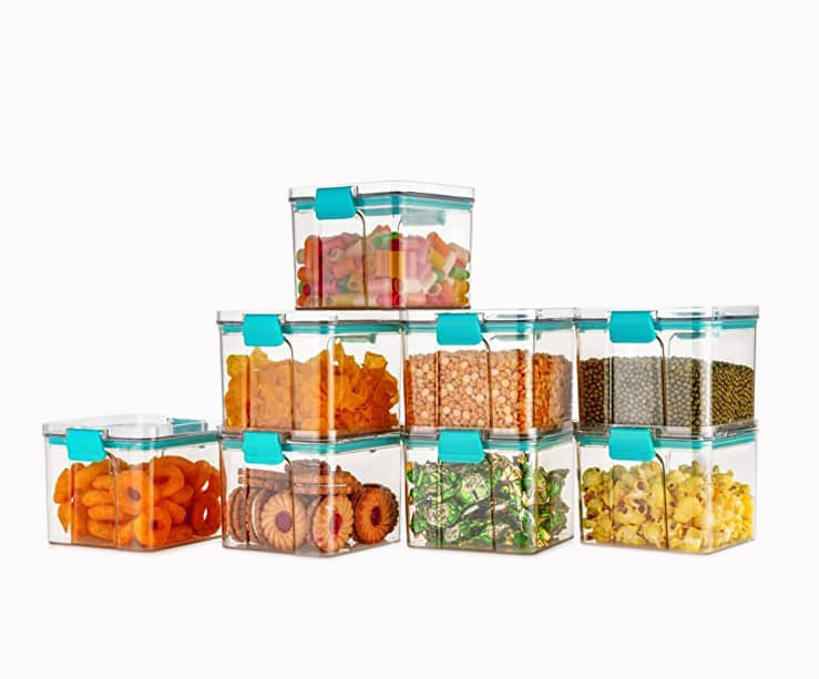    			Swaraa Kitchenware Plastic White Multi-Purpose Container ( set of 8 )