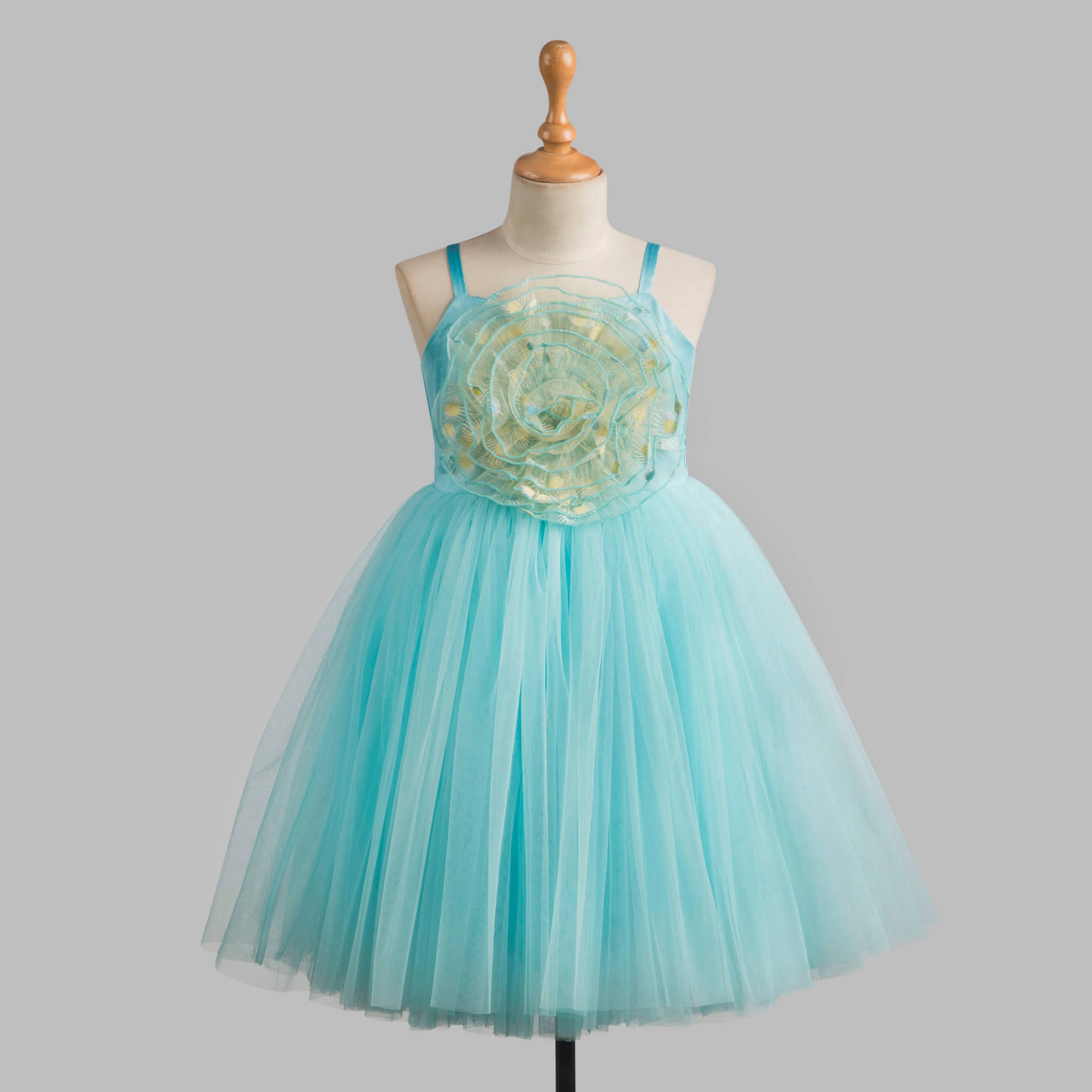 Toy Balloon Kids Net Dress For Girls ( Pack of 1 , Sky Blue ) Toy Balloon Kids Net Dress For Girls ( Pack of 1 , Sky Blue )