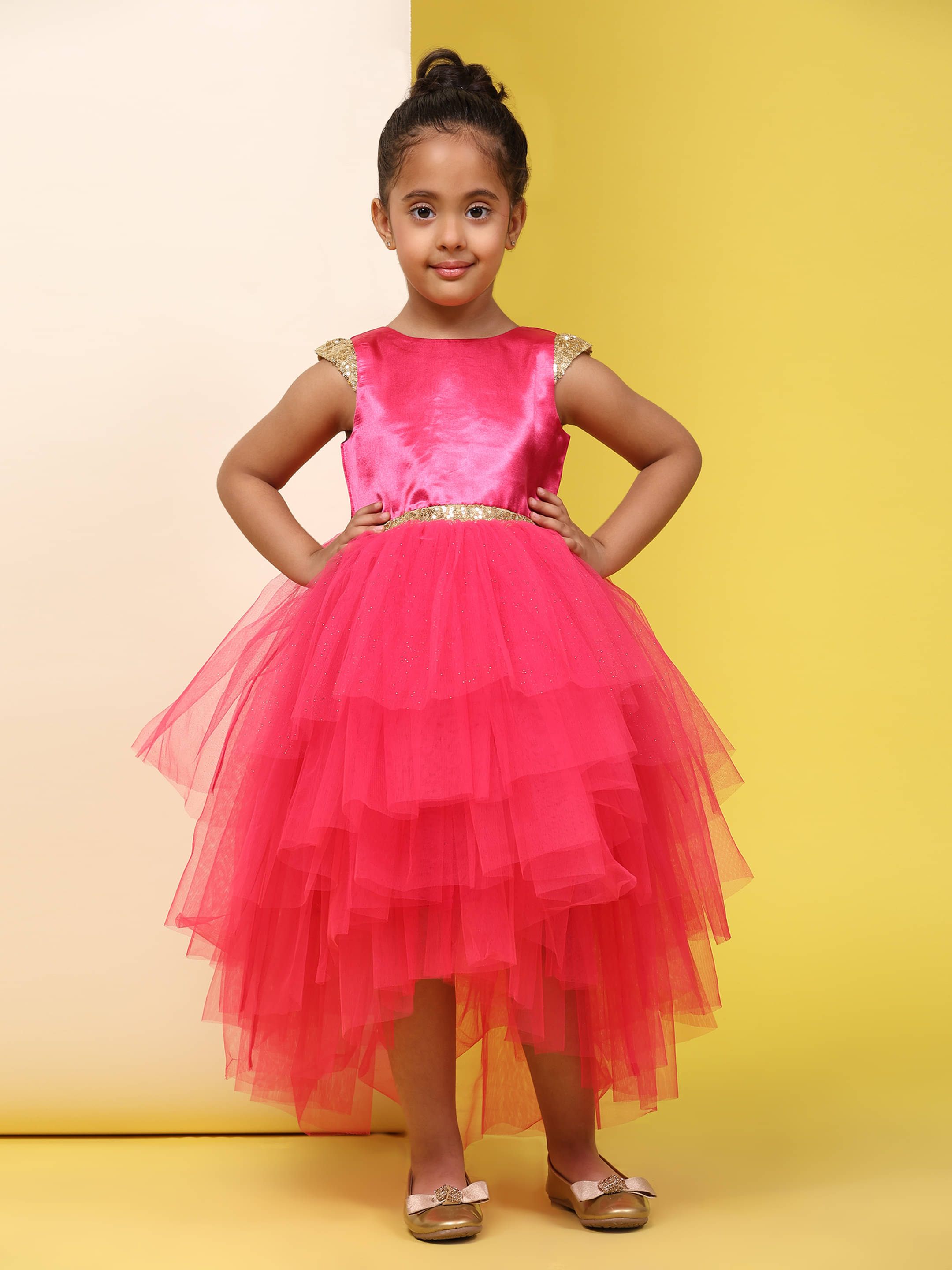 Toy Balloon Kids Net Dress For Girls ( Pack of 1 , Pink )     			Toy Balloon Kids Net Dress For Girls ( Pack of 1 , Pink )