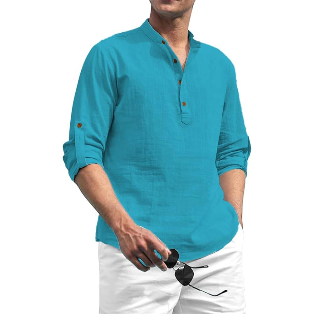     			VIMASUTI Dark Green Cotton Men's Shirt Style Kurta ( Pack of 1 )