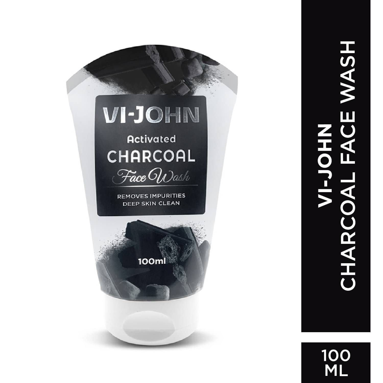 Vi-John Charcoal Face WashImpurities & Deep Skin CleanFor All Skin Type, 100ml (Pack of 1) Vi-John Charcoal Face WashImpurities & Deep Skin CleanFor All Skin Type, 100ml (Pack of 1)