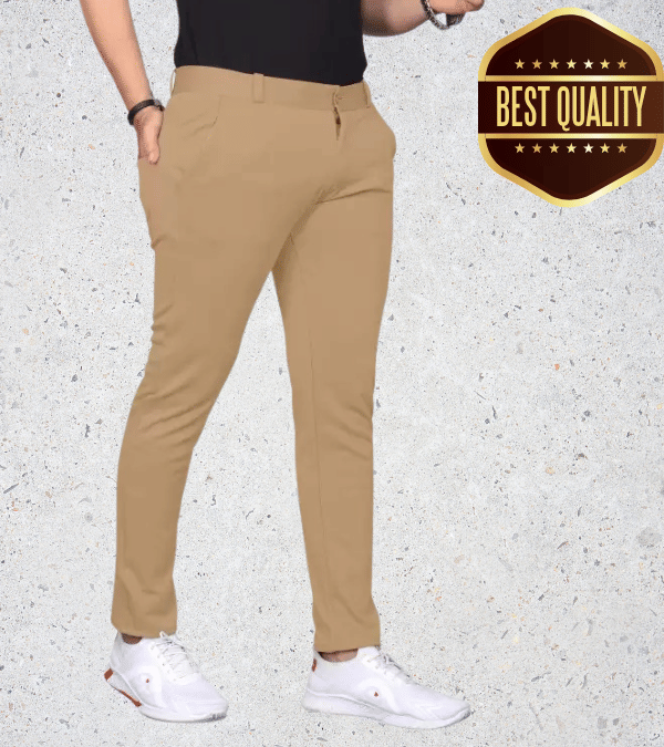     			Woozie Regular Flat Men's Trouser - Khaki ( Pack of 1 )