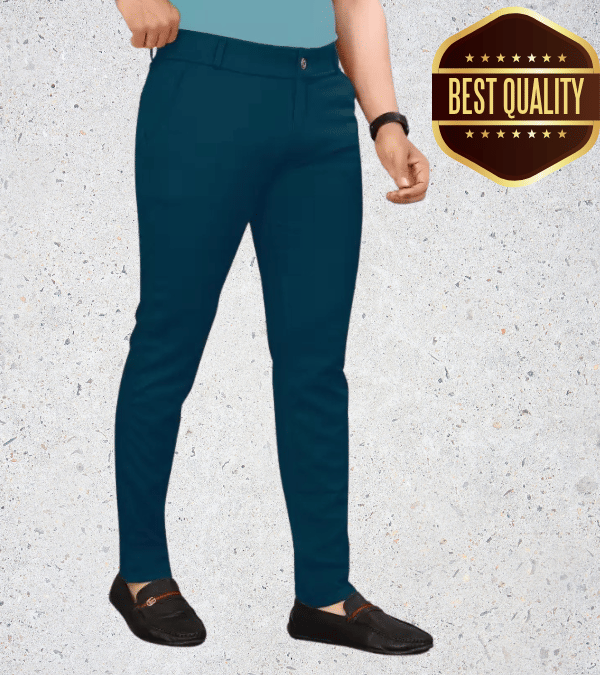     			Woozie Regular Flat Men's Trouser - Teal ( Pack of 1 )
