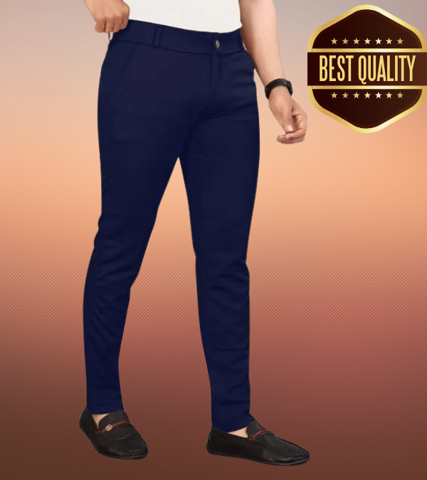     			Woozie Regular Flat Men's Trouser - Blue ( Pack of 1 )