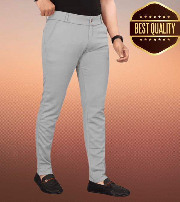     			Woozie Regular Flat Men's Trouser - Grey ( Pack of 1 )