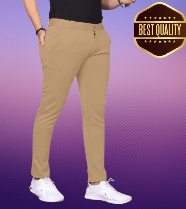     			Woozie Regular Flat Men's Trouser - Khaki ( Pack of 1 )