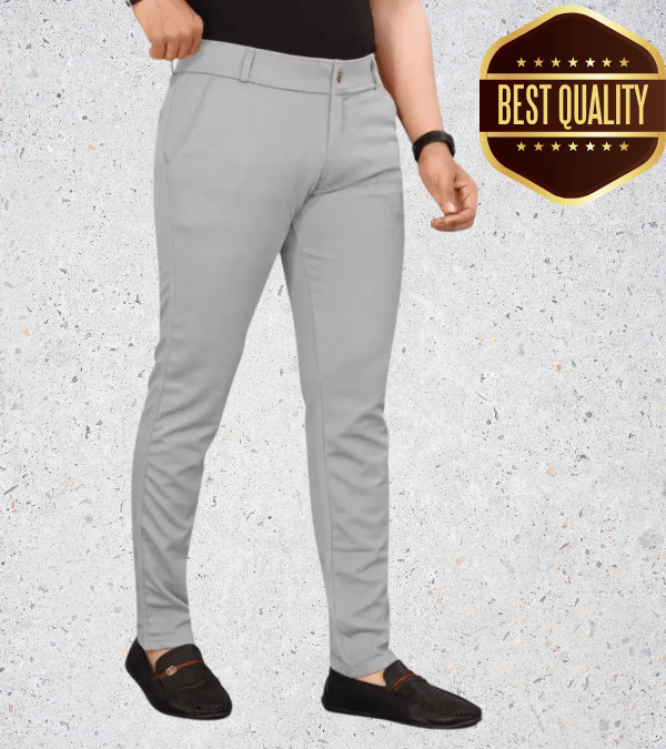     			Woozie Regular Flat Men's Trouser - Grey ( Pack of 1 )