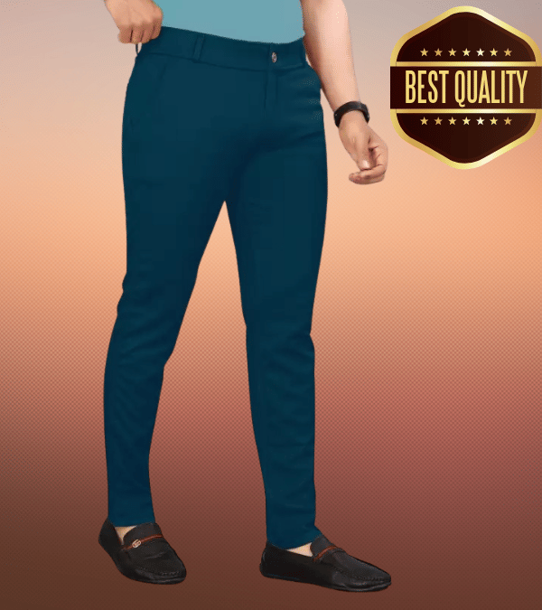     			Woozie Regular Flat Men's Trouser - Teal ( Pack of 1 )