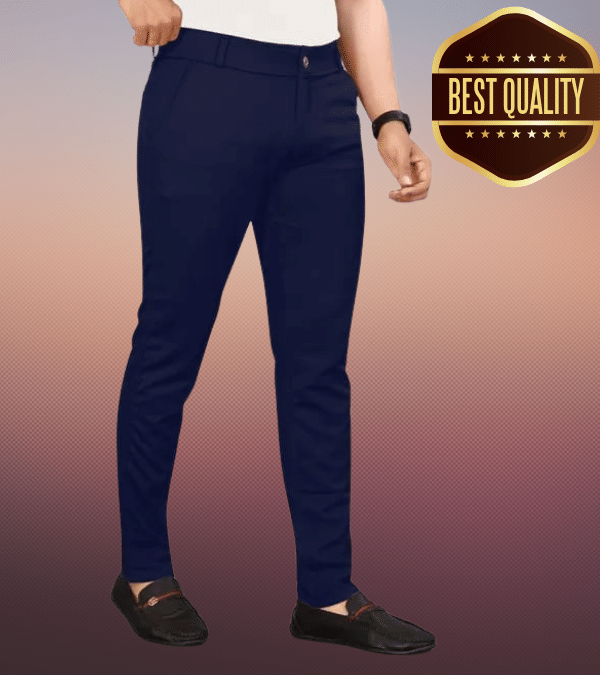     			Woozie Regular Flat Men's Trouser - Blue ( Pack of 1 )