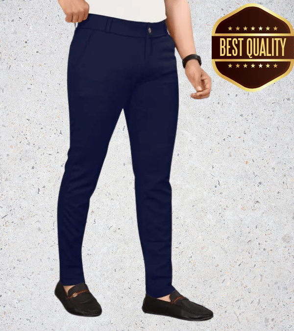     			Woozie Regular Flat Men's Trouser - Blue ( Pack of 1 )