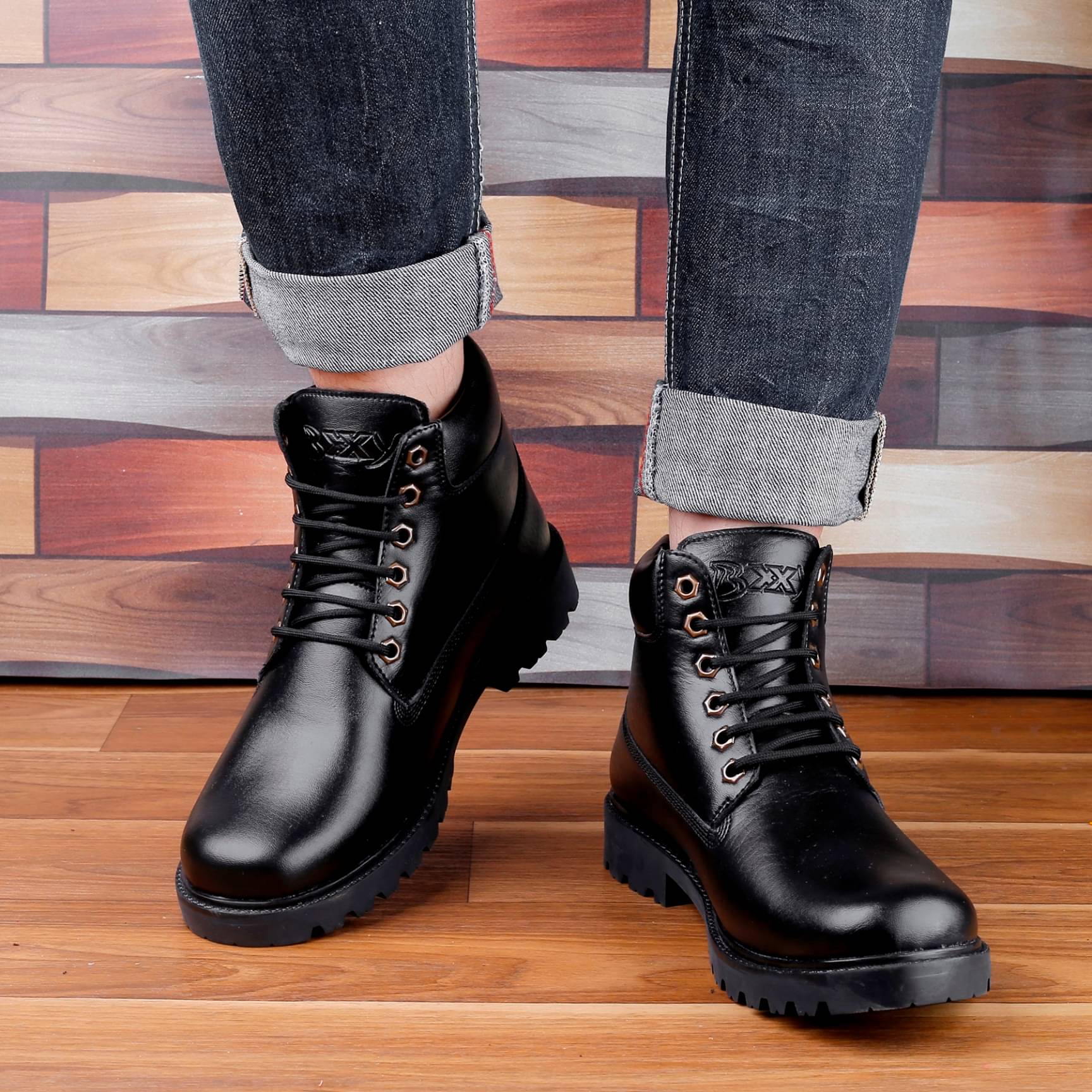     			YUVRATO BAXI Black Men's Formal Boots
