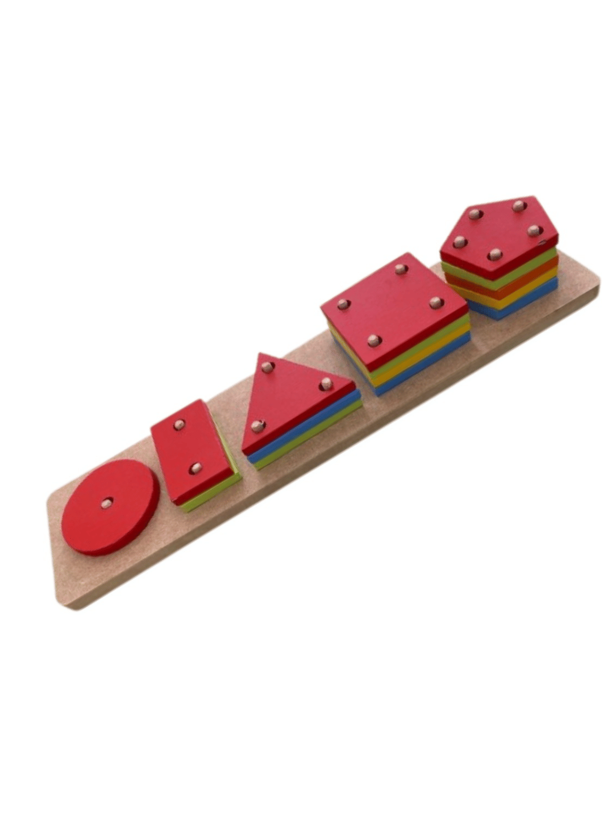     			Zuvoy Sort & Learn – Wooden Shape Sorting & Stacking Toy for Kids (Ages 3+) | Montessori Educational Stacker with Color & Shape Recognition