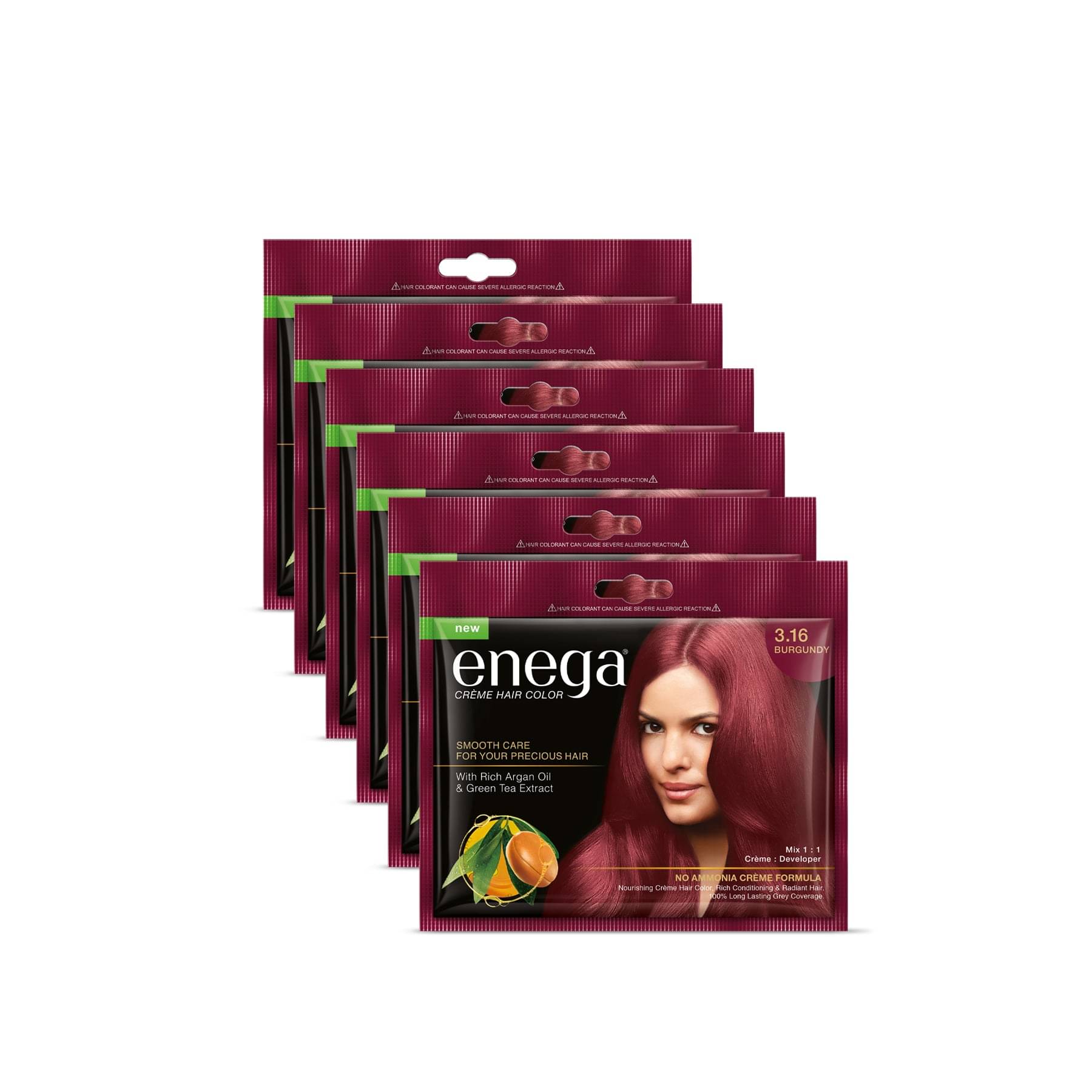 enega Ammonia Free Semi Permanent Hair Color 240 g Burgundy enega Ammonia Free Semi Permanent Hair Color 240 g Burgundy