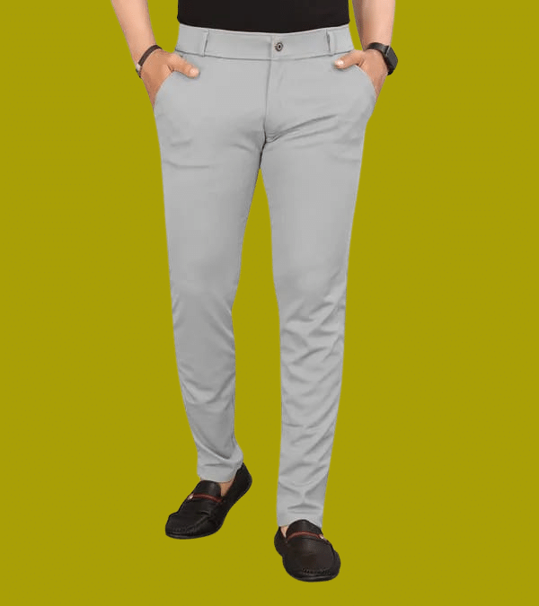     			ikigai Slim Flat Men's Trouser - Grey ( Pack of 1 )